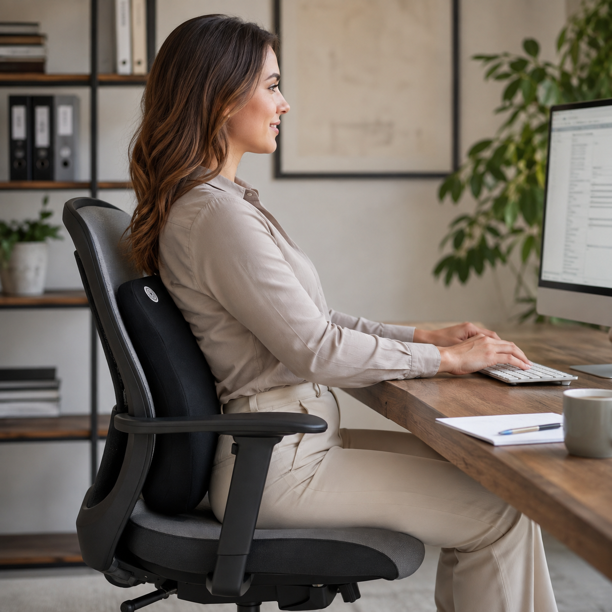 Memory Foam Back Support Cushion